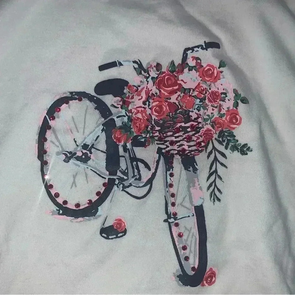 Croft & Barrow Boat Neck Short Sleeve Bicycle Top - Picture 4 of 4